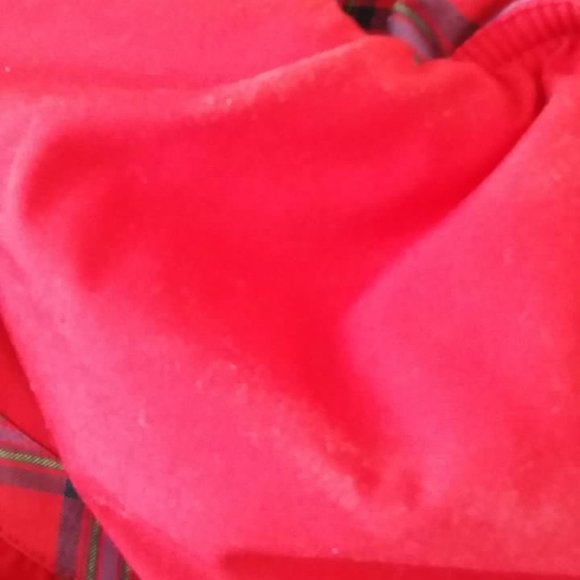 Rothschild Red Winter Dress Coat Girl Plaid Trim 7 - Picture 5 of 8